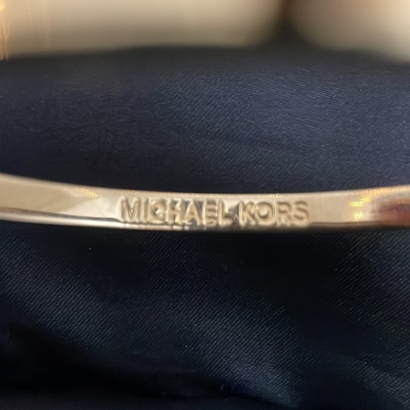 Michael Kors Bangle with Gold Lock and Cubic Zirconia - Picture 3 of 6